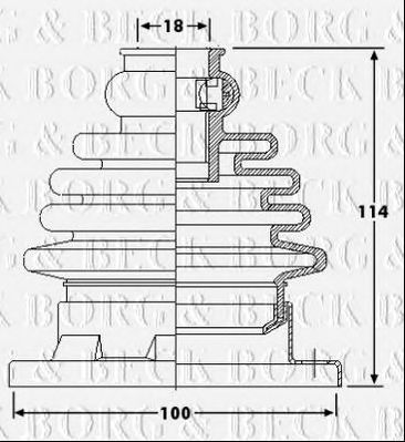 BORG & BECK bcb6184 -  Пыльник, приводной вал